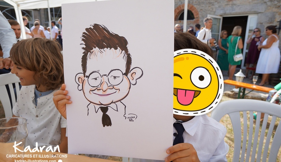 MARIAGE AURÉLIE ET SAMUEL EN CARICATURES TRADITIONNELLES