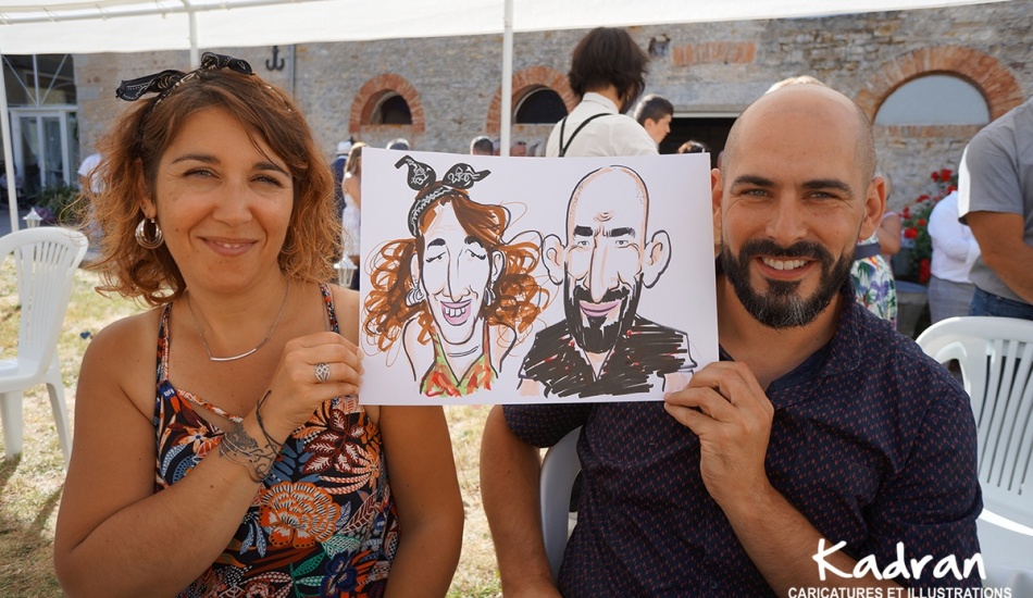 MARIAGE AURÉLIE ET SAMUEL EN CARICATURES TRADITIONNELLES