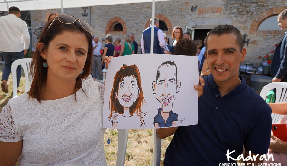 MARIAGE AURÉLIE ET SAMUEL EN CARICATURES TRADITIONNELLES