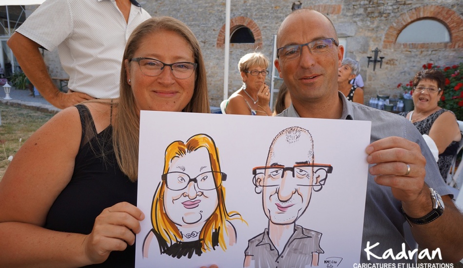 MARIAGE AURÉLIE ET SAMUEL EN CARICATURES TRADITIONNELLES
