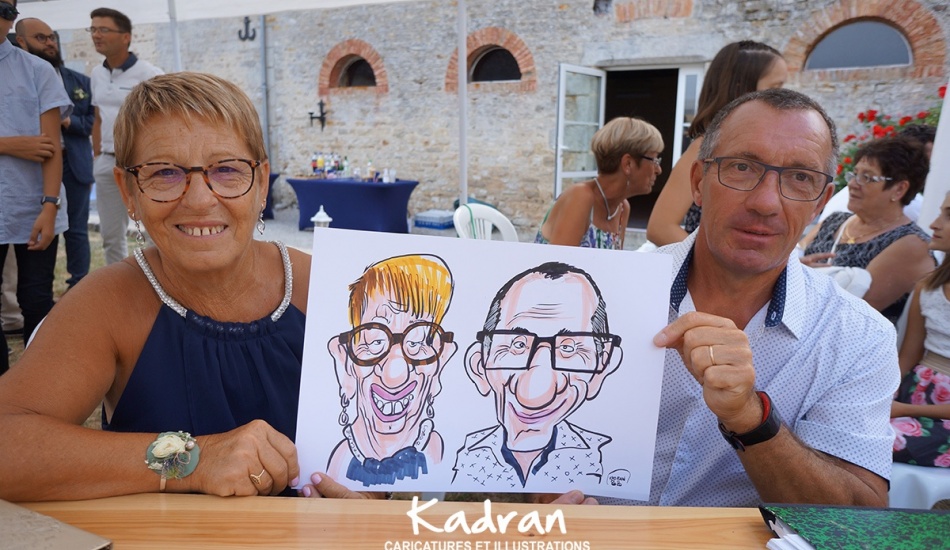 MARIAGE AURÉLIE ET SAMUEL EN CARICATURES TRADITIONNELLES
