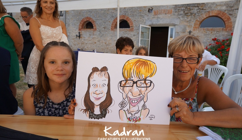 MARIAGE AURÉLIE ET SAMUEL EN CARICATURES TRADITIONNELLES