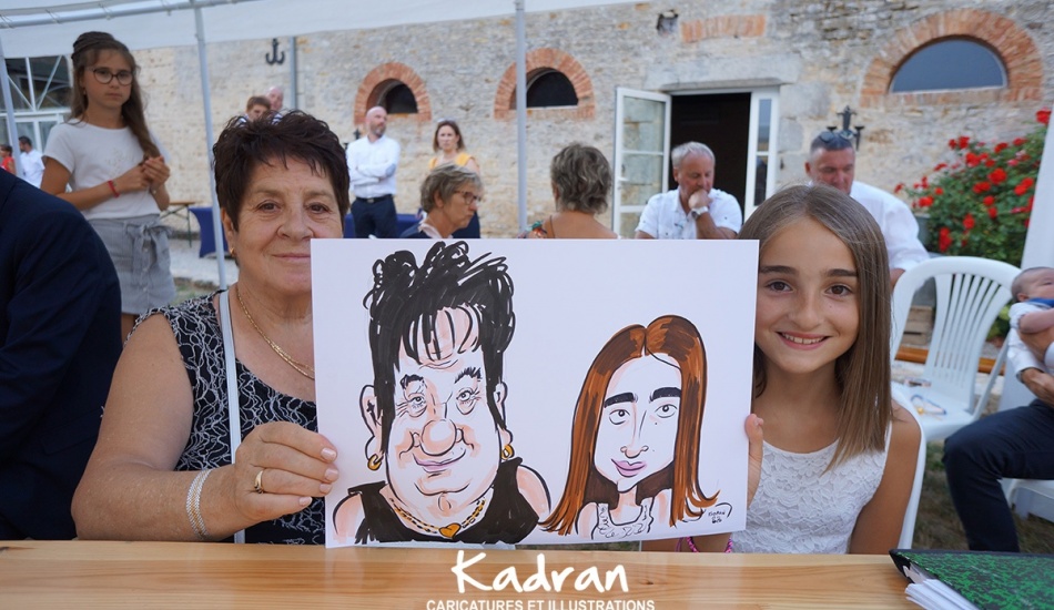 MARIAGE AURÉLIE ET SAMUEL EN CARICATURES TRADITIONNELLES