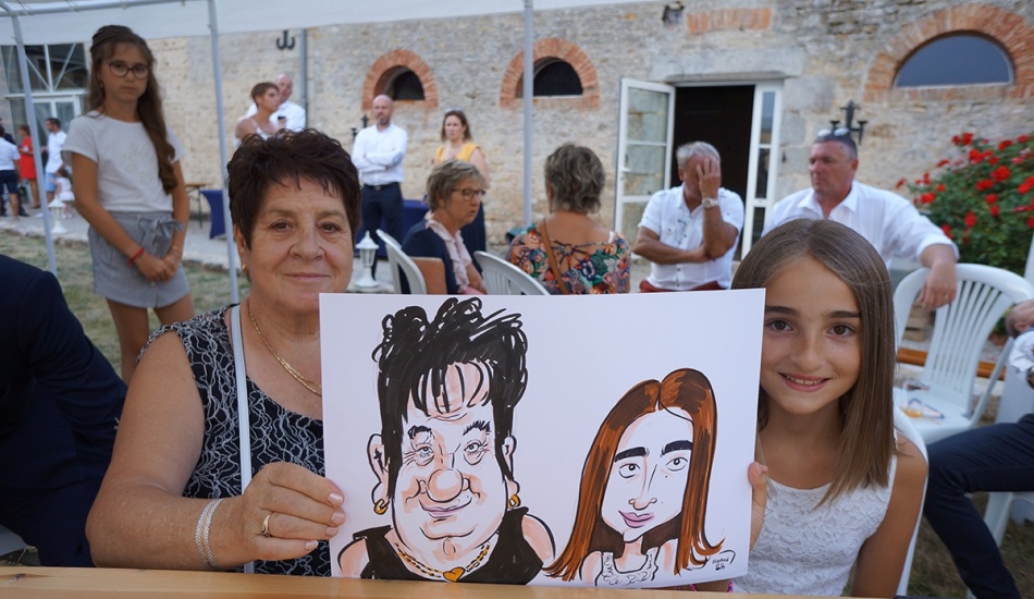 MARIAGE AURÉLIE ET SAMUEL EN CARICATURES TRADITIONNELLES