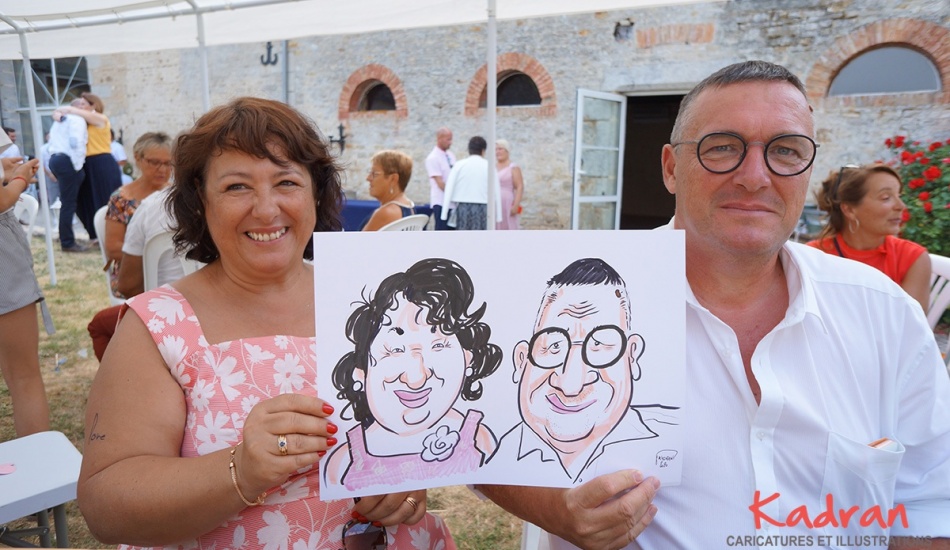 MARIAGE AURÉLIE ET SAMUEL EN CARICATURES TRADITIONNELLES
