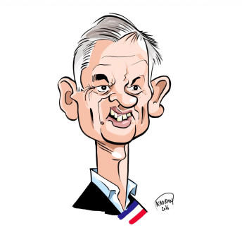 Caricature de Gilles Leproust, maire d'Allonnes (72)