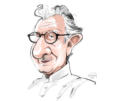 Alain Ducasse caricature sketch