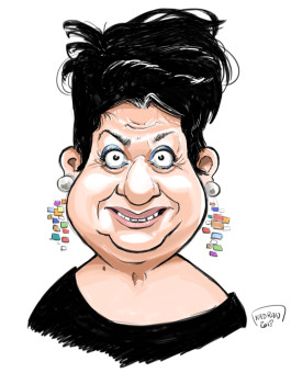 Serra Yilmaz caricature sketch