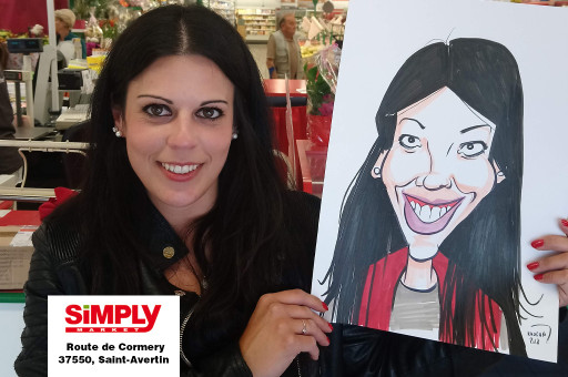 Animation caricatures au Simply Market de Saint-Avertin (37)