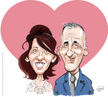 Animation caricatures pour le mariage de Nadège et Laurent (dept 35)