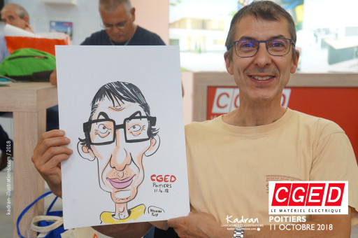 Animation caricatures salon régional CGED 2018 à Poitiers