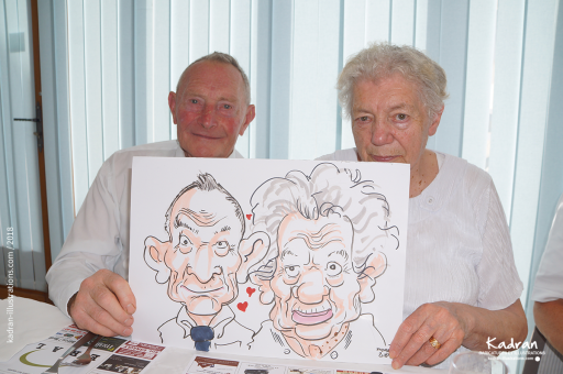 Animation caricatures pour un anniversaire de famille