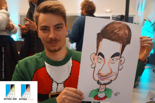 Noël en caricatures chez Soteba-RSR et Soteba-Services