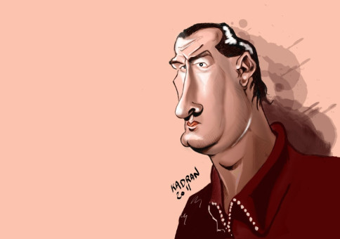 Steven Seagal caricature