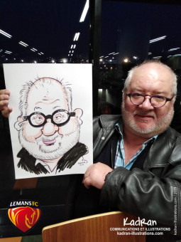 Animation caricatures au MMArena pour le MansFC