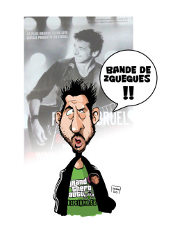 Luciano, Nicolas Mazière caricature
