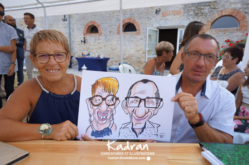 Mariage en caricatures d'Aurélie et Samuel