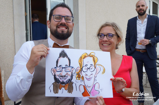 Mariage de Claire et Pierre-Jean en caricatures