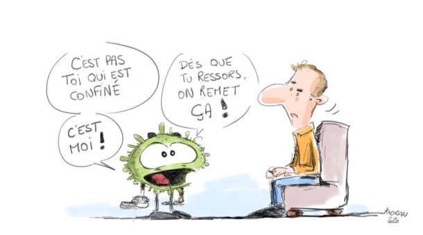 Je suis confiné, tu es confiné, nous sommes confinés