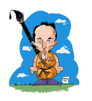 Jiwenk Wae caricature, indonesian caricaturist