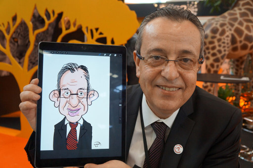 Animation caricatures au Salon Stratégie Clients