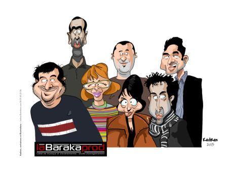 Caricatures de l'association La Baraka'prod