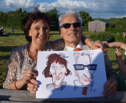 Mariage en caricatures d'Elodie et Alain, à Marolles les Braults (72)