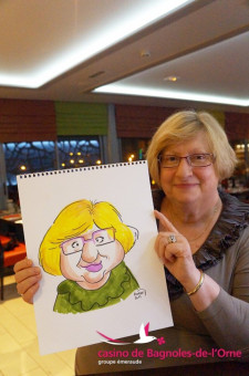 Animations caricatures au Casino de Bagnoles de l'Orne