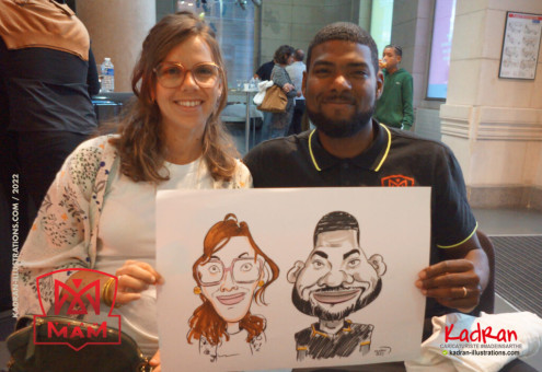 Animation caricatures pour l'association TEAM MAM