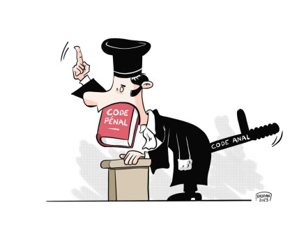 "Le droit de l'ouvrir", participation au concours du prix de la caricature 2023 Olivier Debouzy