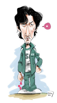 Squid Game 456 caricature