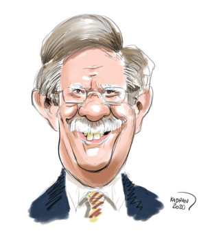 John Bolton caricature