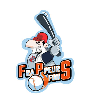 Logo mascotte "Frappeurs fous" Baseball & Softball