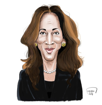 Kamala Harris caricature