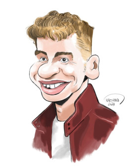 Léon Marchand caricature