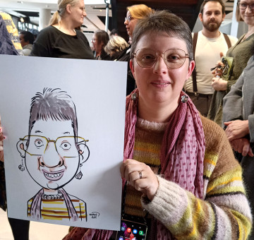 Vœux d'entreprise en caricatures traditionnelles
