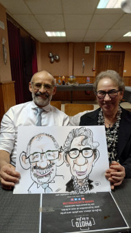 Anniversaire surprise en caricatures