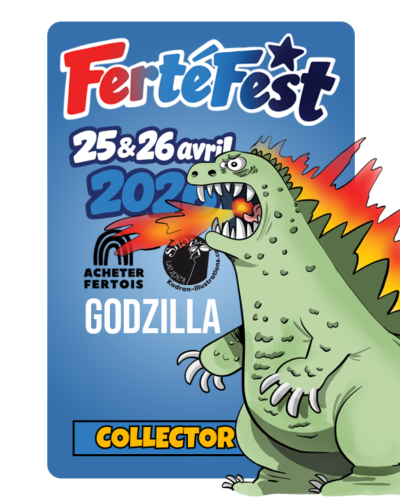 Carte collector Ferté Fest 2026 GODZILLA